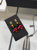 Chanel Colorful Bead CC Drop Earrings – Elegant Luxury Fashion Jewelry
