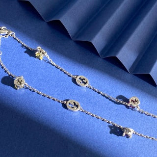 Gucci Mini Interlocking G Gemstone Chain Necklace