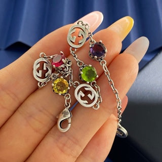 Gucci Mini G Gemstone Accent Chain Bracelet