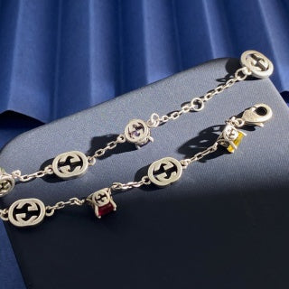 Gucci Mini G Gemstone Accent Chain Bracelet