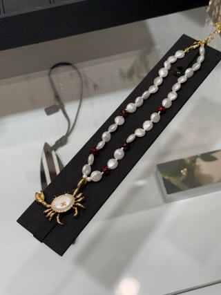 CHANEL Soleil Pearl Charm Necklace