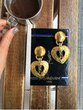 YSL Éclat Heart Medallion Earrings