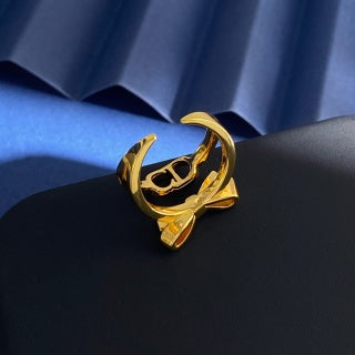 Dior Butterfly Oblique Crystal Ring