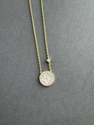 Louis Vuitton Pearl Blossom Medallion Pendant Necklace