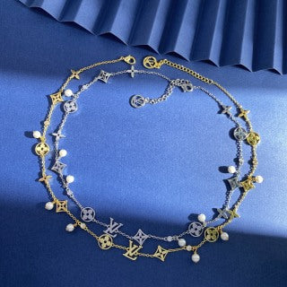 Louis Vuitton Celestial Charm Layered Chain Necklace