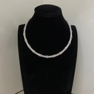 Tiffany & Co. Multi-link Interlocking Necklace with Full Diamond Pavé