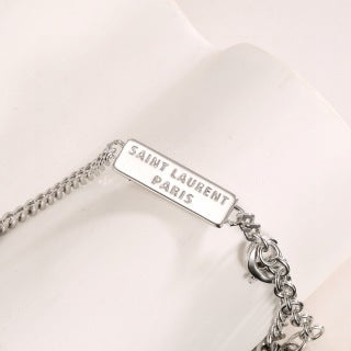 YSL Crystal Tag Chain Bracelet