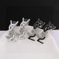 YSL Pavé Crystal Monogram Statement Earrings