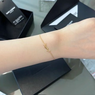 YSL Minimal Tag Chain Bracelet
