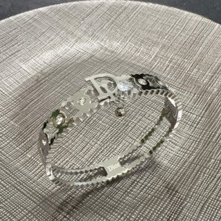 Dior CD Beaded Chain Cuff Bracelet