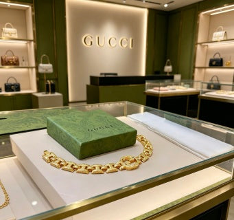 Gucci Interlocking G Geometric Link Medallion Bracelet