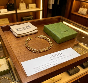 Gucci Interlocking G Geometric Link Chain Bracelet