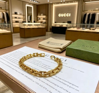 Gucci Interlocking G Geometric Link Chain Bracelet