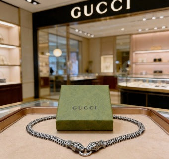 Gucci Interlocking G Snake Chain Link Necklace