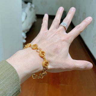 Gucci Interlocking G Medallion Coin Link Chain Bracelet