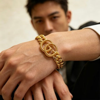 Gucci Interlocking G Twisted Rope Chain Bracelet