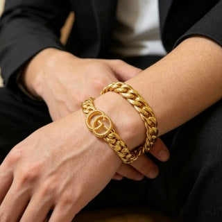 Gucci Interlocking G Twisted Rope Chain Bracelet