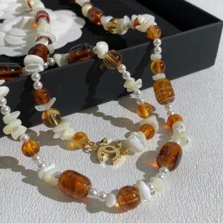 CHANEL Camellia Pearl Layered Necklace
