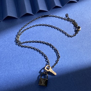 Louis Vuitton Lock Charm Chain Necklace