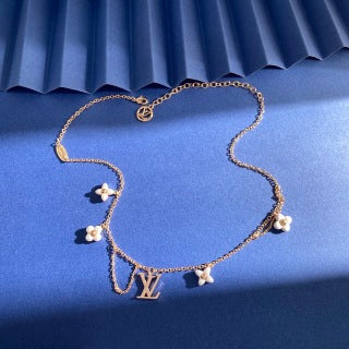 Louis Vuitton Pearl Blossom Layered Charm Necklace