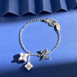 Louis Vuitton Pearl Blossom Letter Charm Bracelet