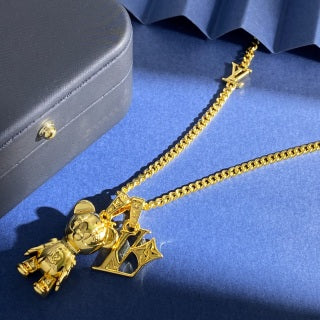 Louis Vuitton Vintage Charm Monogram Chain Necklace