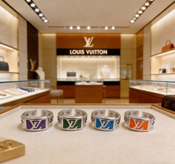 Louis Vuitton Rainbow Monogram Band Ring