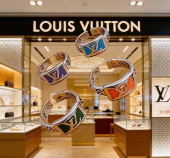 Louis Vuitton Rainbow Monogram Band Ring