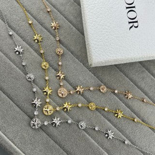 Dior Celestial Star Medallion Layered Necklace