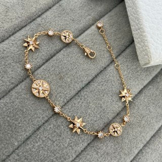 Dior Celestial Star Medallion Chain Bracelet