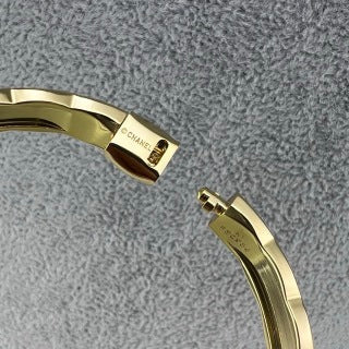 CHANEL Pavé Lattice Cuff Bracelet