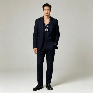 Gucci Interlocking G Medallion Bead Chain Necklace