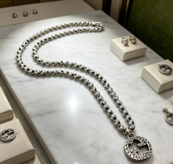 Gucci Interlocking G Medallion Bead Chain Necklace