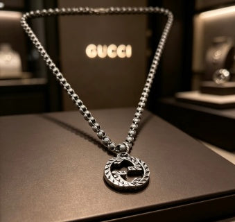 Gucci Interlocking G Medallion Bead Chain Necklace
