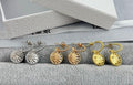 Dior Feather Medallion Crystal Drop Stud Earrings