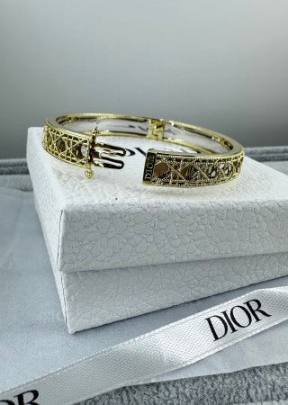 Dior Oblique Lacework CD Cuff Bracelet