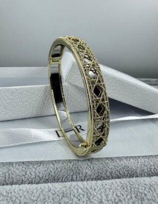 Dior Oblique Lacework CD Cuff Bracelet