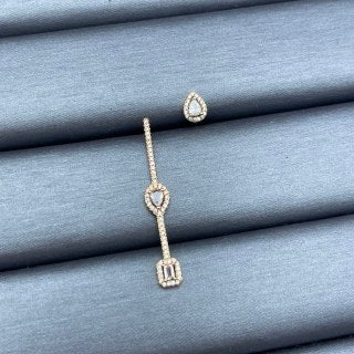Messika Lucky Move Diamond Drop Stud Earrings