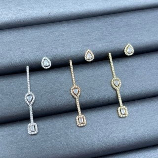 Messika Lucky Move Diamond Drop Stud Earrings