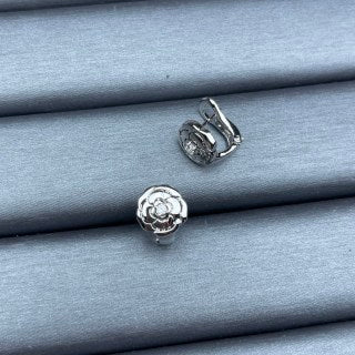 Chanel Elegant Rose Flower Stud Earrings