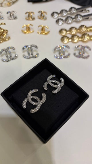 Chanel Timeless Interlocking CC Earrings