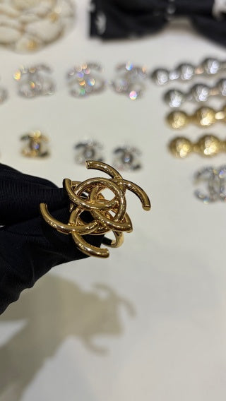 CHANEL Intertwined Gold Statement Ring