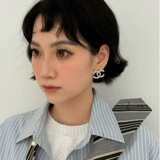 Chanel Timeless Interlocking CC Earrings