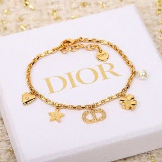 Dior Celestial Charm Pearl Chain Bracelet