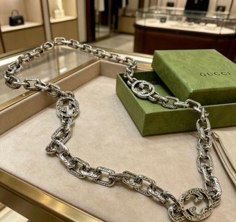 Gucci Interlocking G Medallion Link Chain Necklace