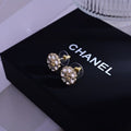 CHANEL Bloom Pearl Petal Stud Earrings
