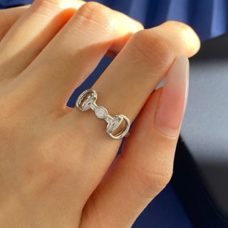 Gucci Horsebit Open Band Ring