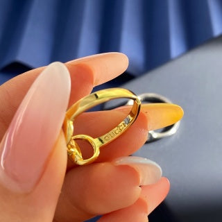 Gucci Horsebit Open Band Ring