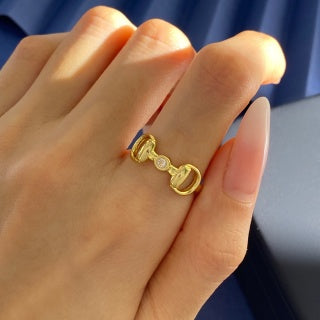 Gucci Horsebit Open Band Ring