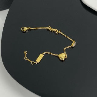YSL Crystal Accent Chain Bracelet